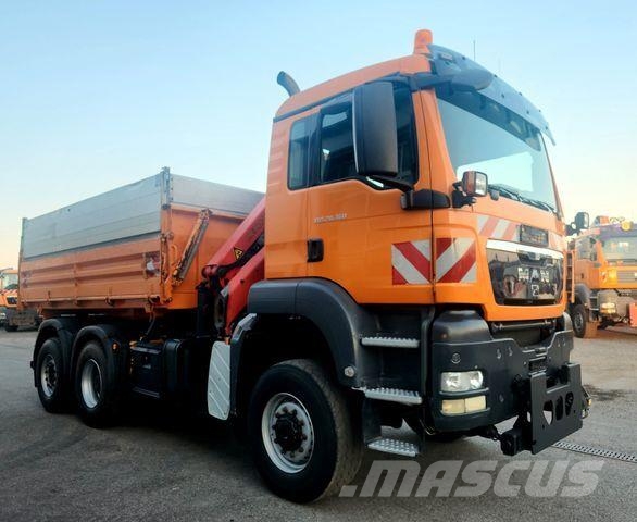 MAN TGS 28.360 6x4-4 BL Palfinger PK9001 Kran Funk Самосвал