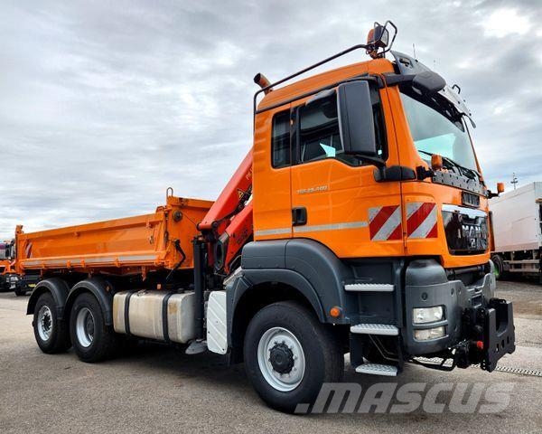 MAN TGS 28.400 6x4-4 BL Palfinger PK12002 Kran Euro5 Tipper trucks