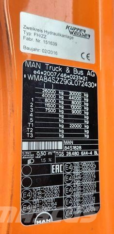 MAN TGS 28.480 6x4-4 BL Winterdienst Streuer 103tkm Kiper kamioni