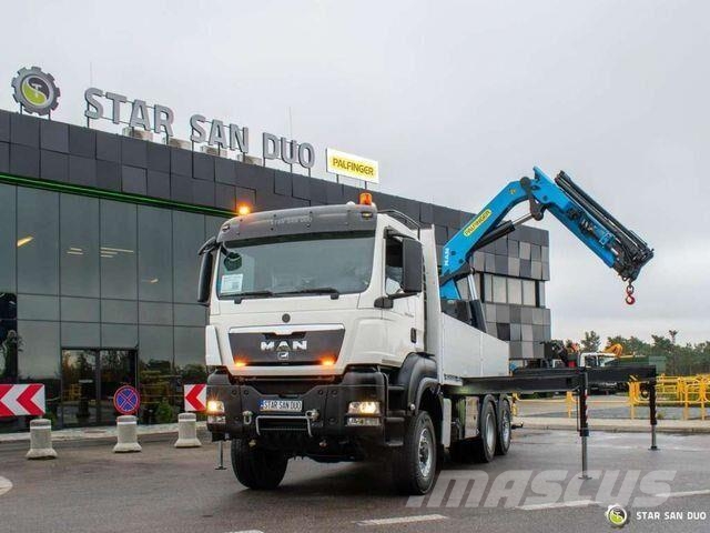 MAN TGS 28.540 6x4x4 Palfinger PK 50002 EH Cran شاحنات مسطحة/مفصلية الجوانب