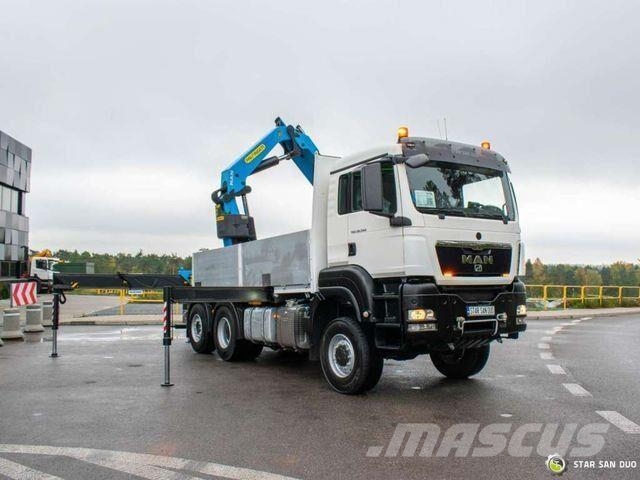 MAN TGS 28.540 6x4x4 Palfinger PK 50002 EH Cran شاحنات مسطحة/مفصلية الجوانب