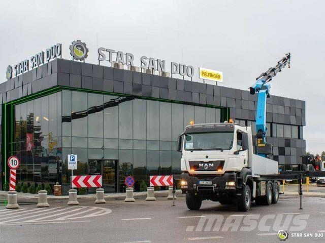MAN TGS 28.540 6x4x4 Palfinger PK 50002 EH Cran شاحنات مسطحة/مفصلية الجوانب