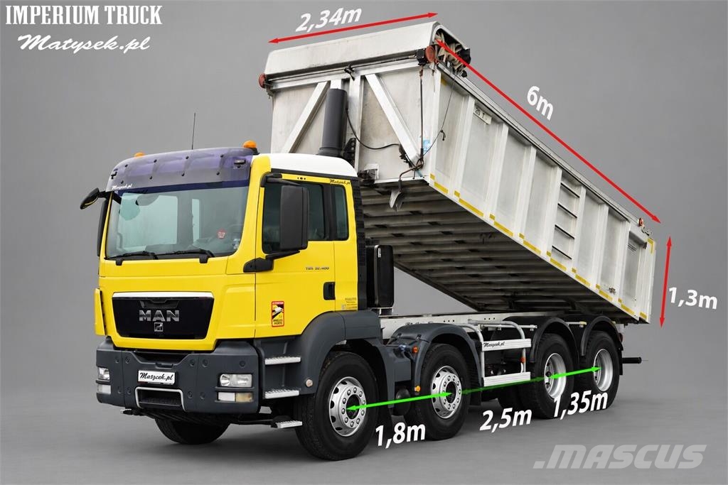 MAN TGS 32.400 / 8x4 / WYWROTKA TYLNOZSYPOWA - 6 M / P 傾卸式卡車