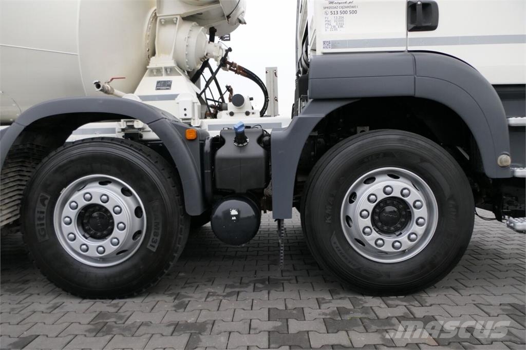 MAN TGS 32.420 / 8x4 / BETONOMIESZARKA / GRUSZKA 9 M3  شاحنات خرسانة