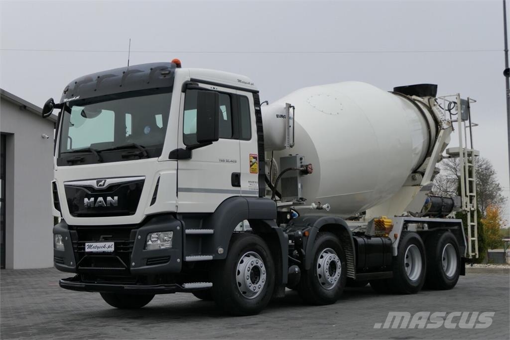 MAN TGS 32.420 / 8x4 / BETONOMIESZARKA / GRUSZKA 9 M3  شاحنات خرسانة