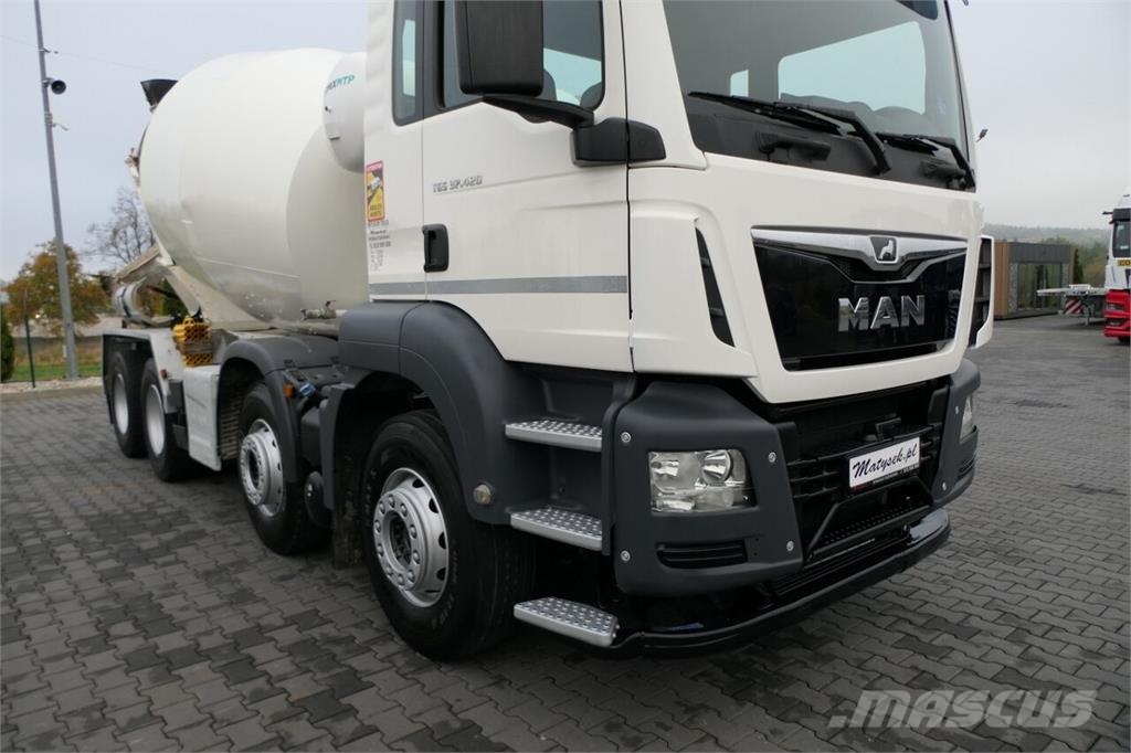 MAN TGS 32.420 / 8x4 / BETONOMIESZARKA / GRUSZKA 9 M3  شاحنات خرسانة