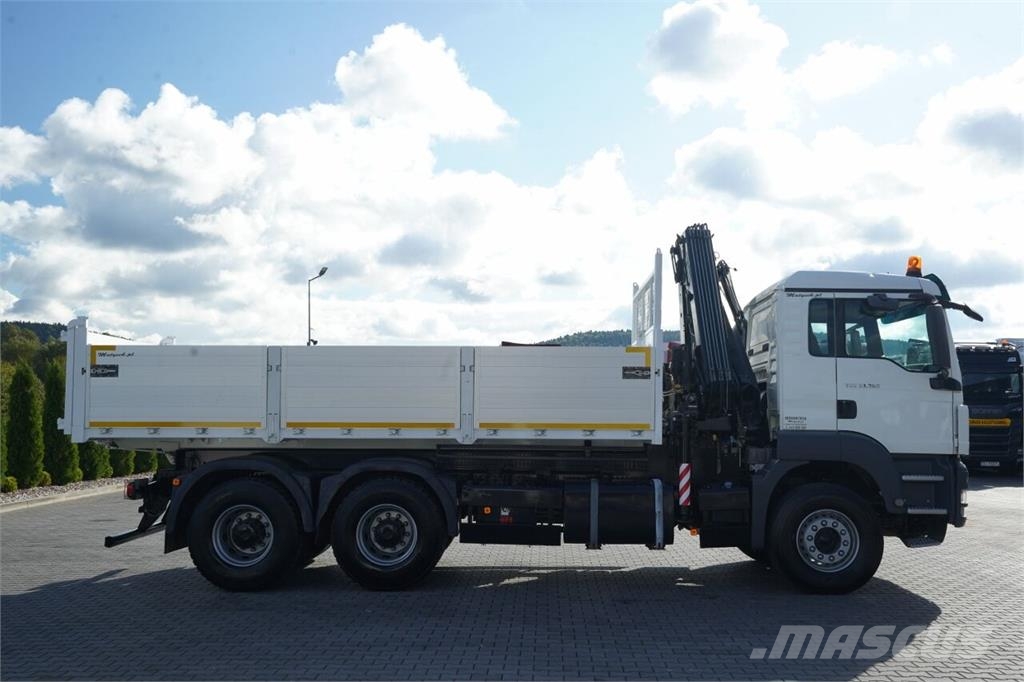 MAN TGS 33.360 / 6x4 / WYWROTKA - 5,7 M + HDS HIAB XS Billenő teherautók