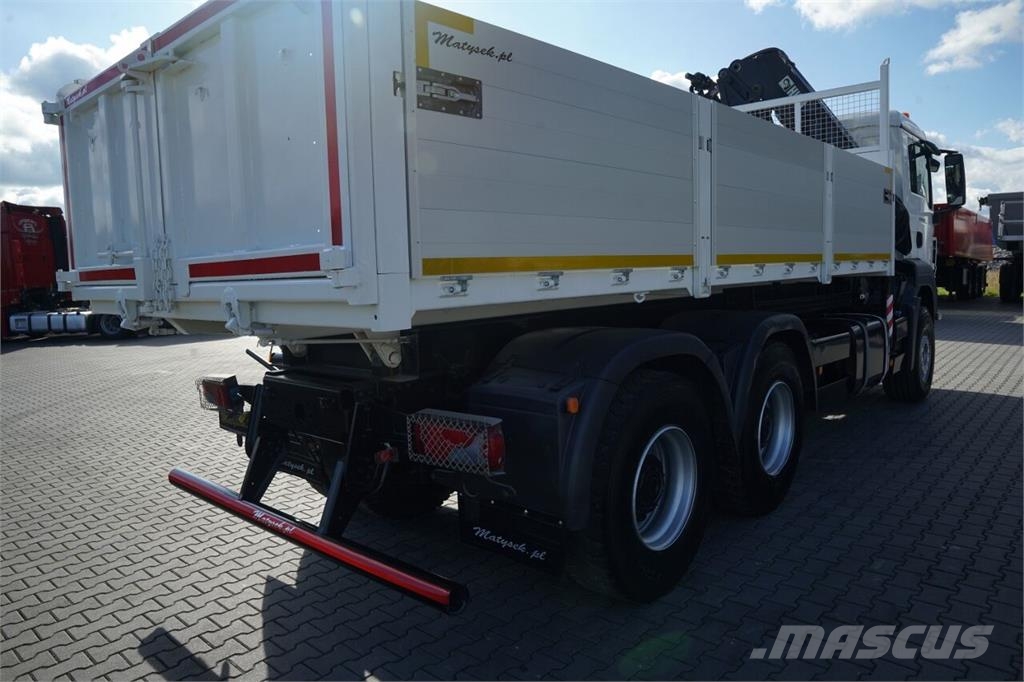 MAN TGS 33.360 / 6x4 / WYWROTKA - 5,7 M + HDS HIAB XS Billenő teherautók