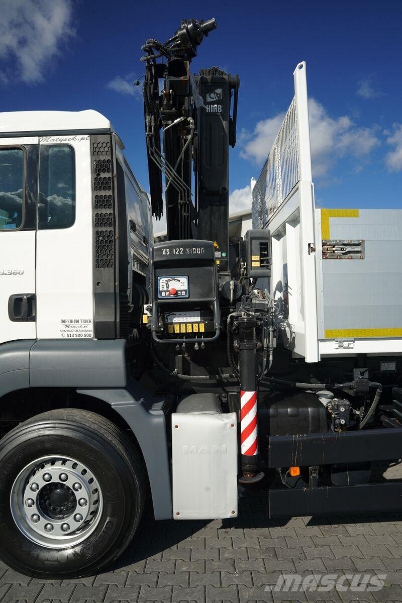 MAN TGS 33.360 / 6x4 / WYWROTKA - 5,7 M + HDS HIAB XS Billenő teherautók