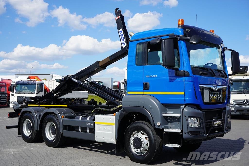 MAN / TGS / 33.360 / 6 X 6 / E 6 / HAKOWIEC / MANUAL Камиони с кран с кука