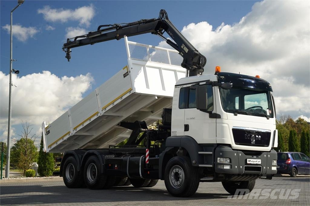 MAN TGS 33.360 / 6x4 / WYWROTKA - 5,7 M + HDS HIAB XS Billenő teherautók