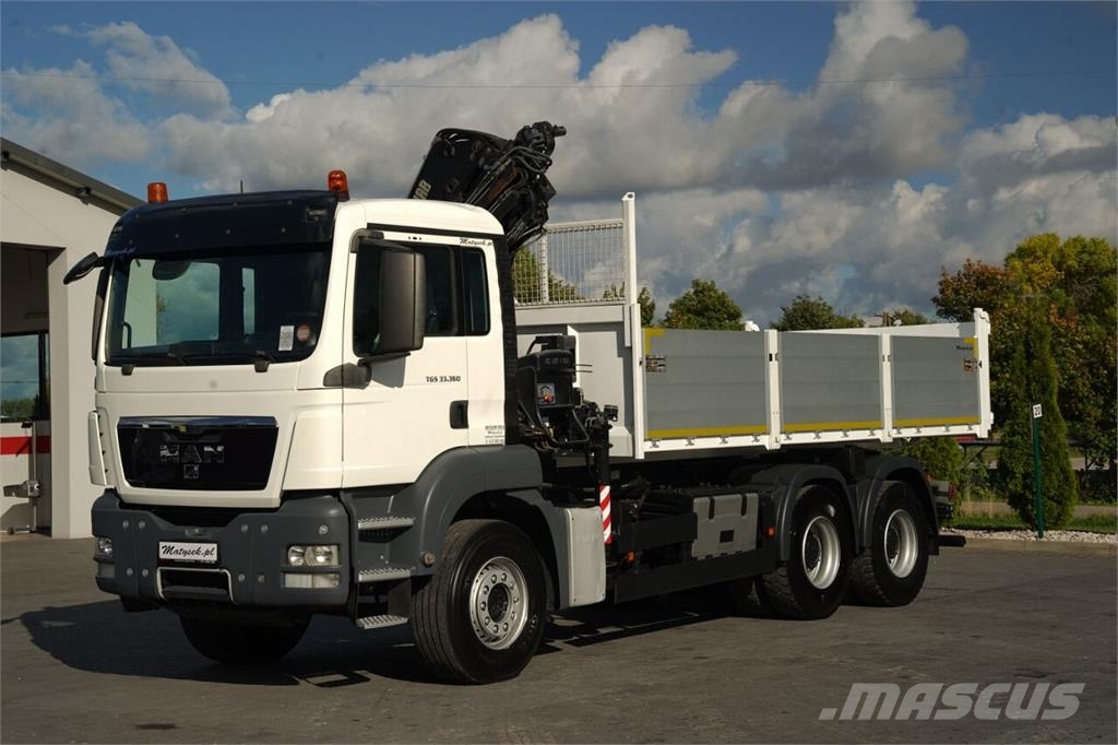 MAN TGS 33.360 / 6x4 / WYWROTKA - 5,7 M + HDS HIAB XS Billenő teherautók