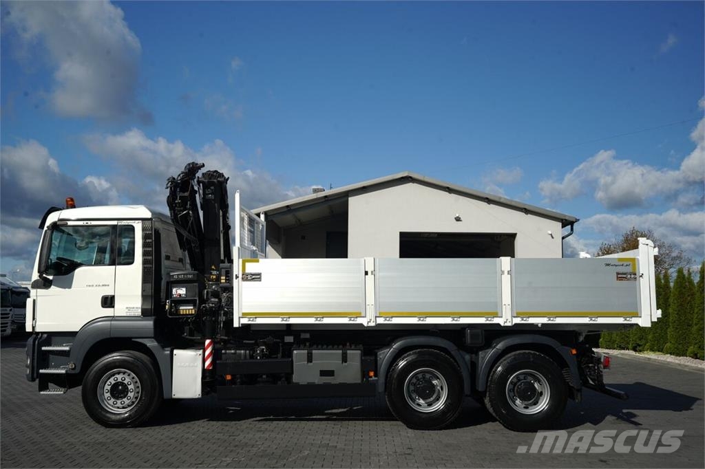 MAN TGS 33.360 / 6x4 / WYWROTKA - 5,7 M + HDS HIAB XS Billenő teherautók