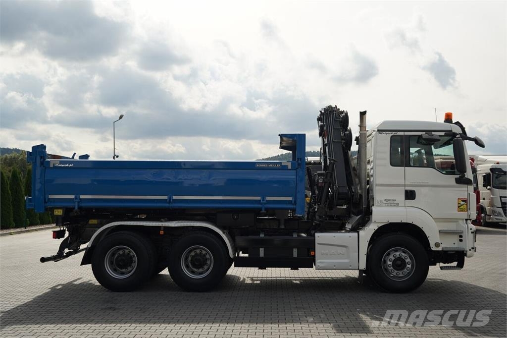 MAN TGS 33.420 / 6x4 / WYWROTKA 3 STRONNA / 2x HYDROBU شاحنات قلابة