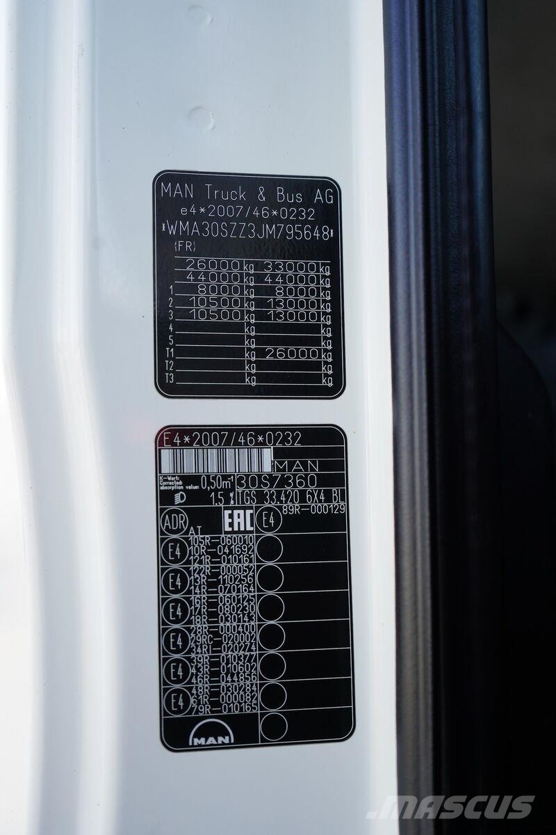 MAN TGS / 33.420 / E 6 / WYWROTKA + HDS / FASSI F 175 Sora- ja kippiautot