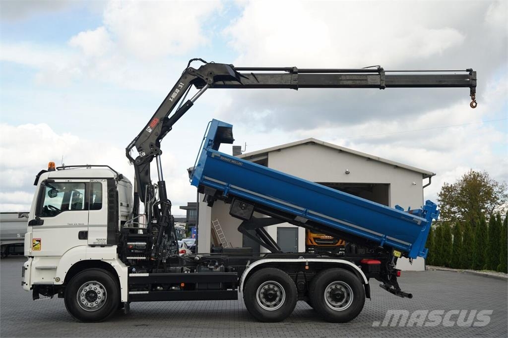 MAN TGS 33.420 / 6x4 / WYWROTKA 3 STRONNA / 2x HYDROBU شاحنات قلابة