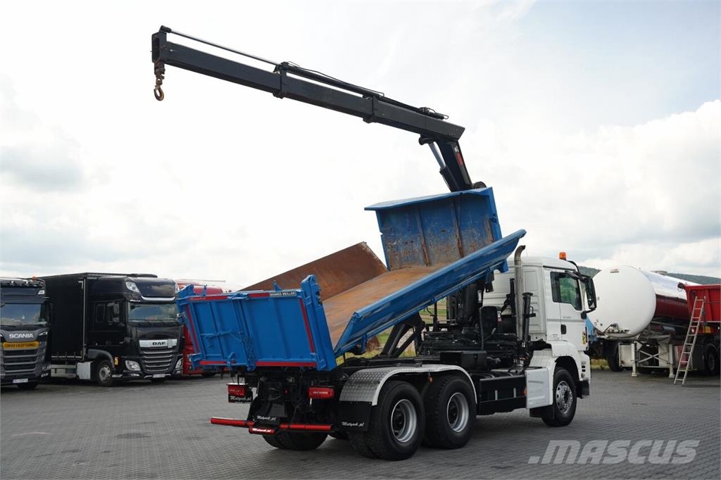 MAN TGS 33.420 / 6x4 / WYWROTKA 3 STRONNA / 2x HYDROBU شاحنات قلابة
