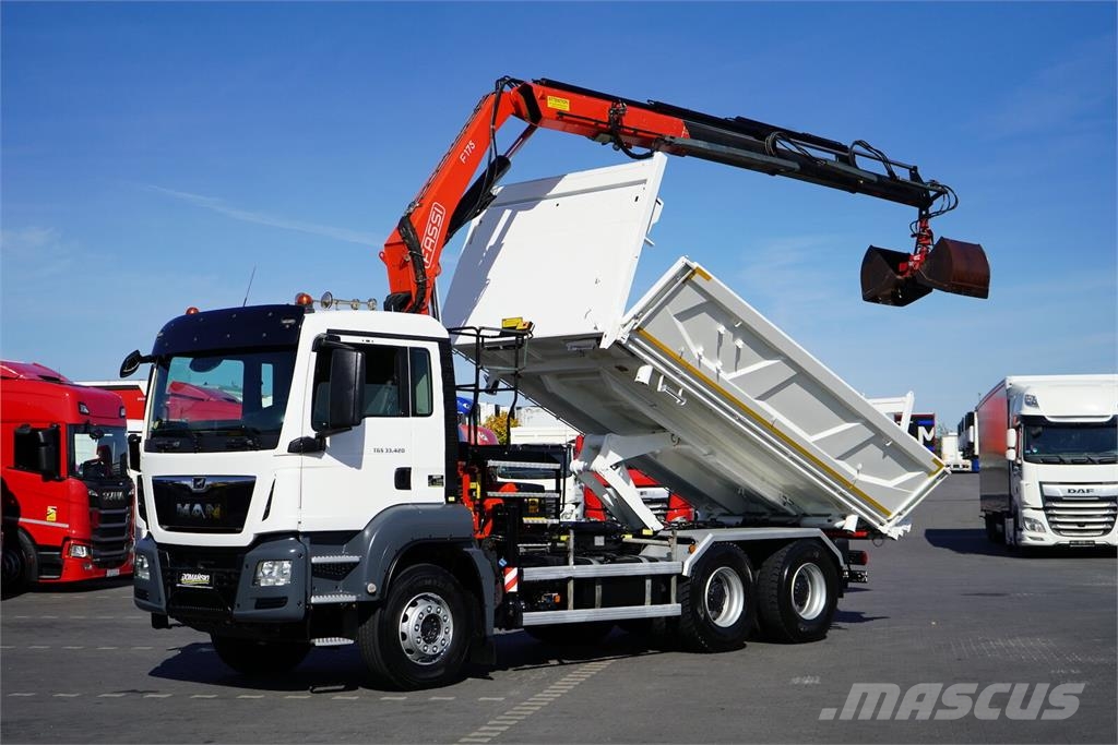 MAN TGS / 33.420 / E 6 / WYWROTKA + HDS / FASSI F 175 Sora- ja kippiautot