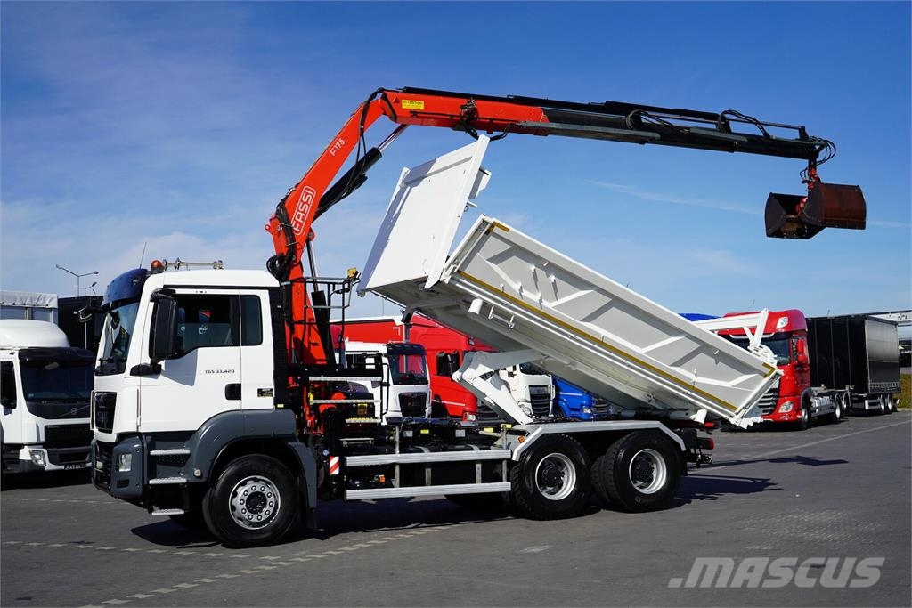 MAN TGS / 33.420 / E 6 / WYWROTKA + HDS / FASSI F 175 Sora- ja kippiautot