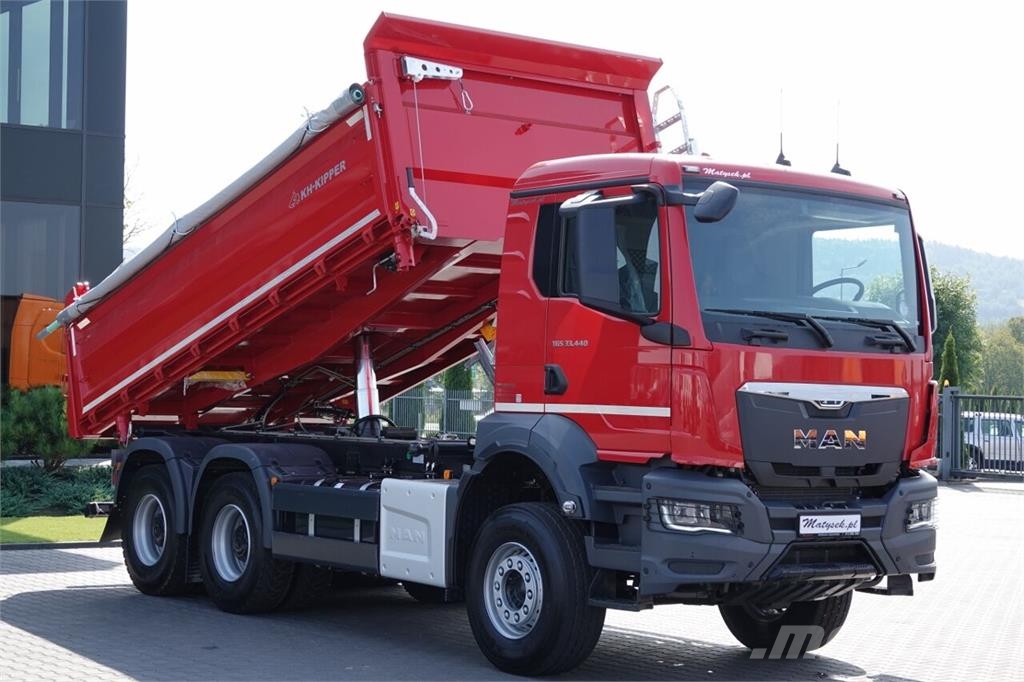 MAN TGS 33.440 / 6X4 / WYWROTKA 3 STRONNA / HYDROBURTA Camion ribaltabili