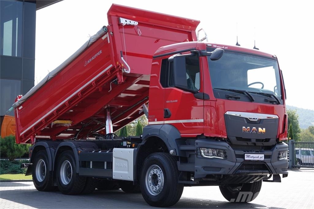 MAN TGS 33.440 / 6X4 / WYWROTKA 3 STRONNA / HYDROBURTA Camion ribaltabili