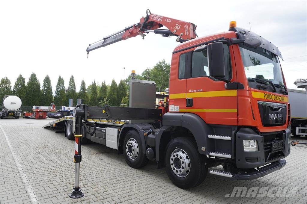 MAN TGS 35.360 E6 8×2 / FASSI F235A.2.22 crane / remot Οχήματα περισυλλογής