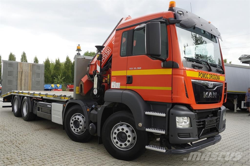 MAN TGS 35.360 E6 8×2 / FASSI F235A.2.22 crane / remot Οχήματα περισυλλογής