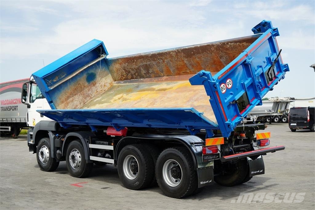 MAN TGS 35.360 / 8X4 / WYWROTKA 2 STRONNA / HYDROBURTA Kiperi kamioni