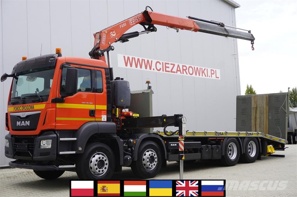 MAN TGS 35.360 E6 8×2 / FASSI F235A.2.22 crane / remot Οχήματα περισυλλογής