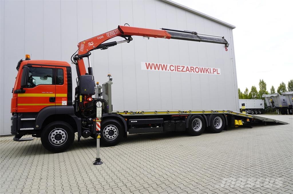 MAN TGS 35.360 E6 8×2 / FASSI F235A.2.22 crane / remot Οχήματα περισυλλογής