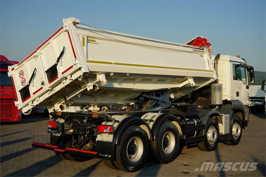 MAN TGS 35.420 / 8X4 / WYWROTKA 2 STR. / HYDROBURTA / Camiones bañeras basculantes o volquetes