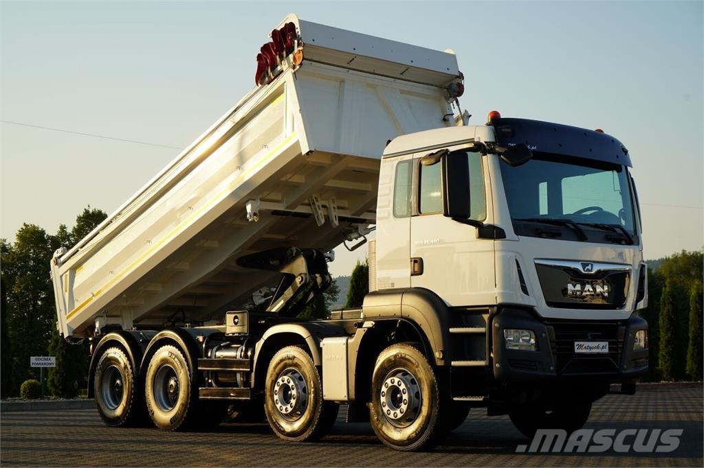 MAN TGS 35.420 / 8X4 / WYWROTKA 2 STR. / HYDROBURTA / Camiones bañeras basculantes o volquetes