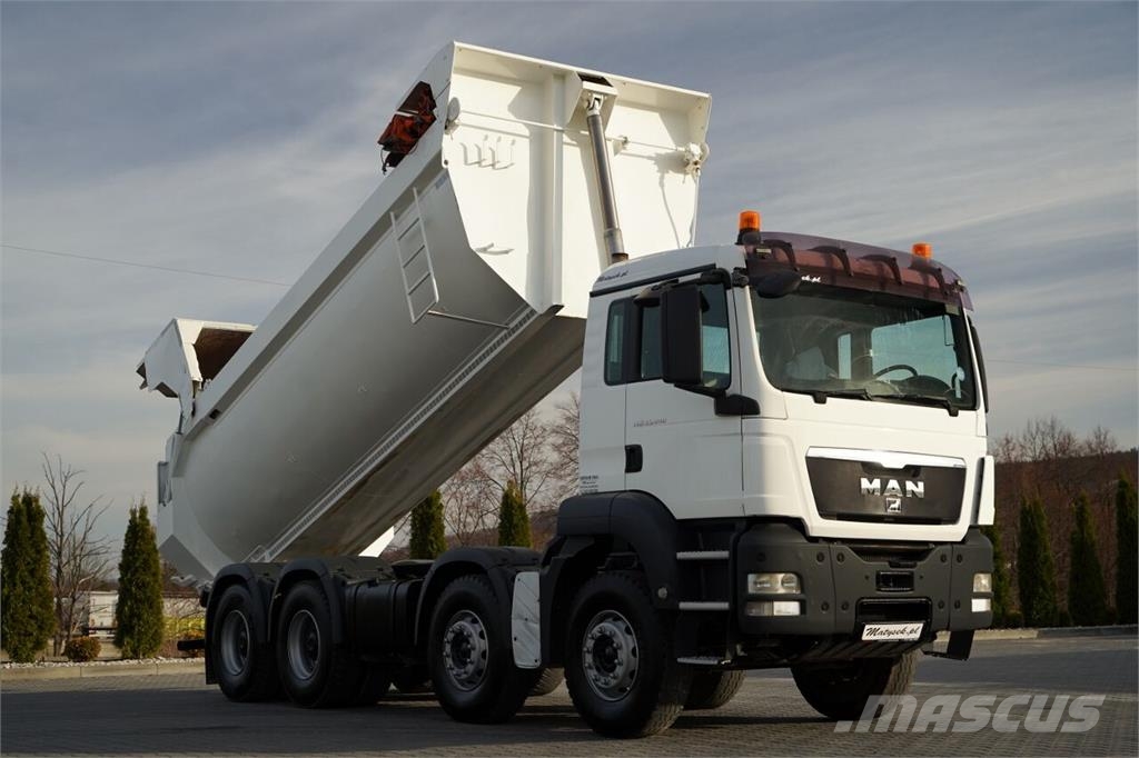 MAN TGS 35.440 / 8X4 / WYWROTKA TYLNOZSYPOWA / HYDROKL Camiões basculantes