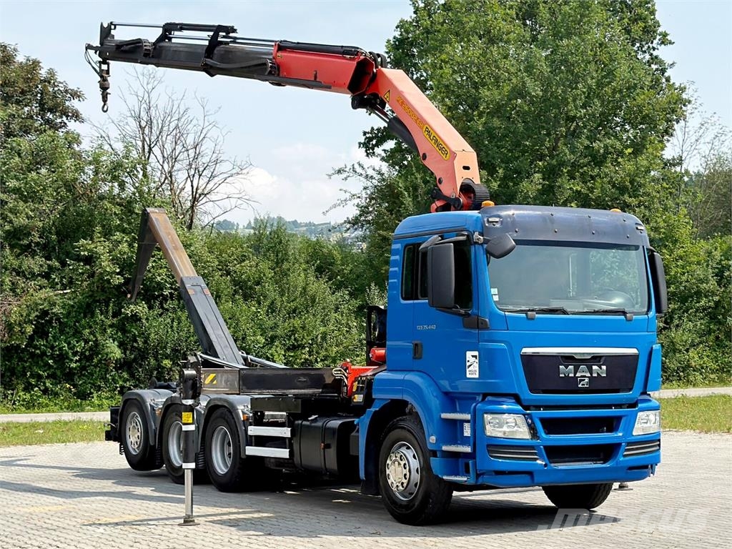 MAN TGS 35.440 * ABROLLKIPPER *PK 26002-EH B * 8x4 Камиони с кран с кука