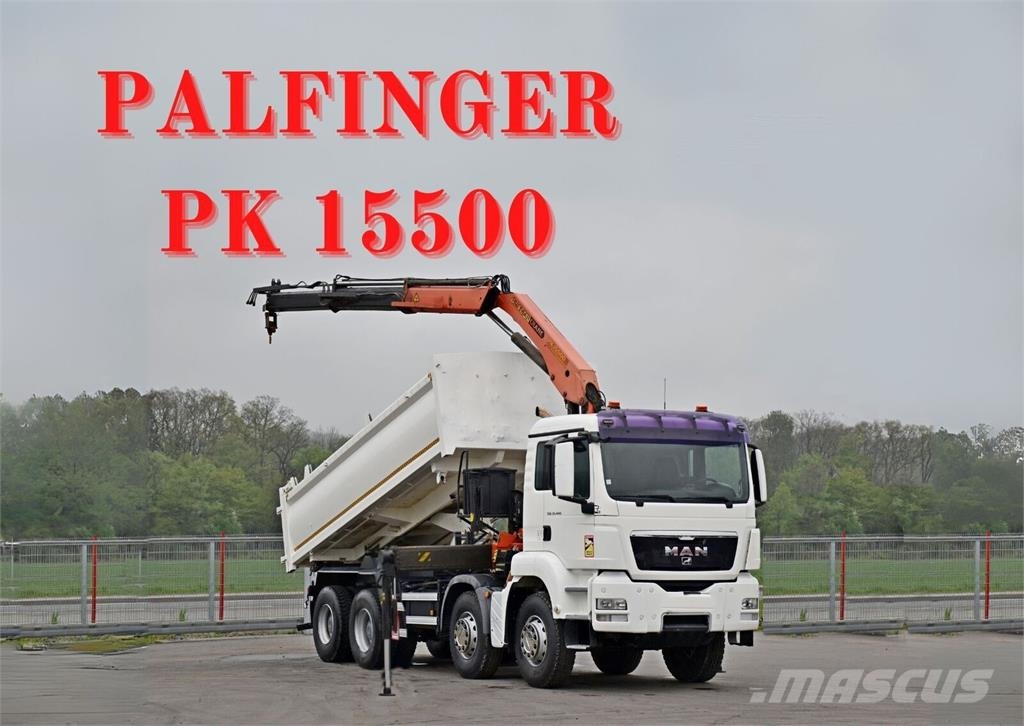 MAN TGS 35.440 * KIPPER 5,80m + KRAN * TOPZUSTAND Camiões basculantes