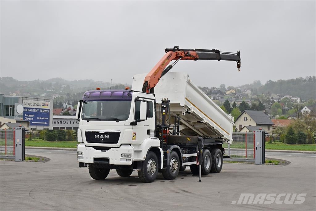 MAN TGS 35.440 * KIPPER 5,80m + KRAN * TOPZUSTAND Camiões basculantes