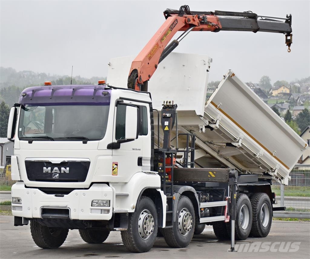 MAN TGS 35.440 * KIPPER 5,80m + KRAN * TOPZUSTAND Camiões basculantes