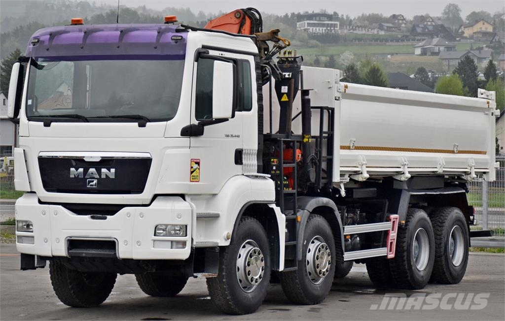 MAN TGS 35.440 * KIPPER 5,80m + KRAN * TOPZUSTAND Camiões basculantes