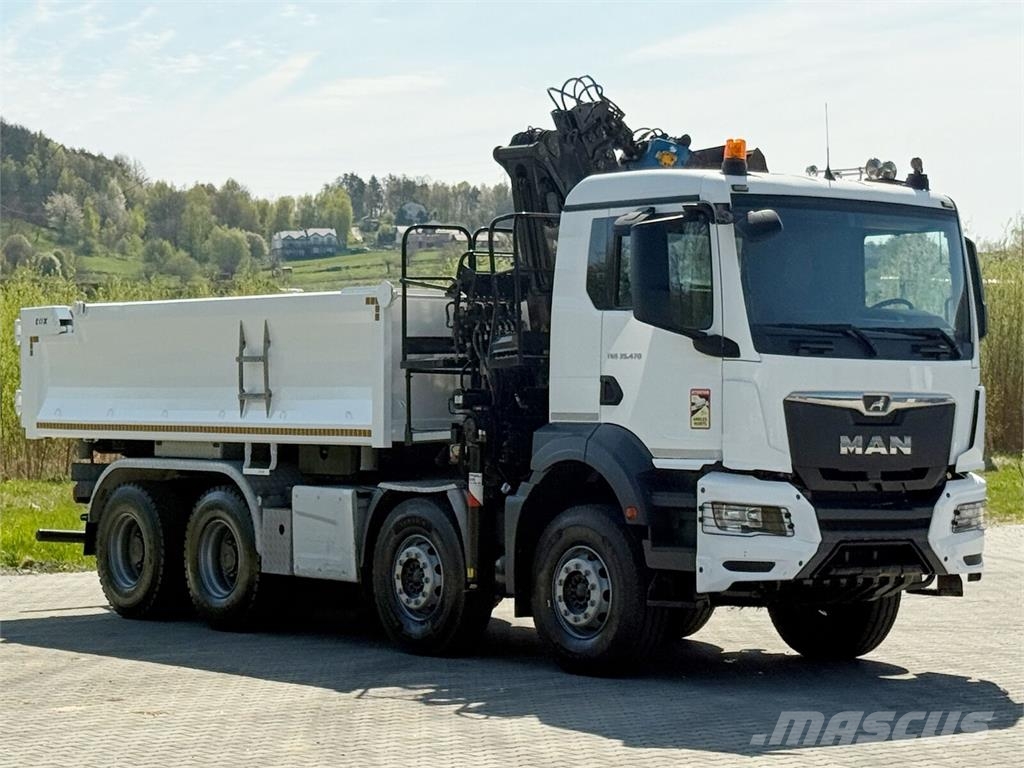 MAN TGS 35.470 * KIPPER 5,10m + KRAN * TOPZUSTAND Camiões basculantes