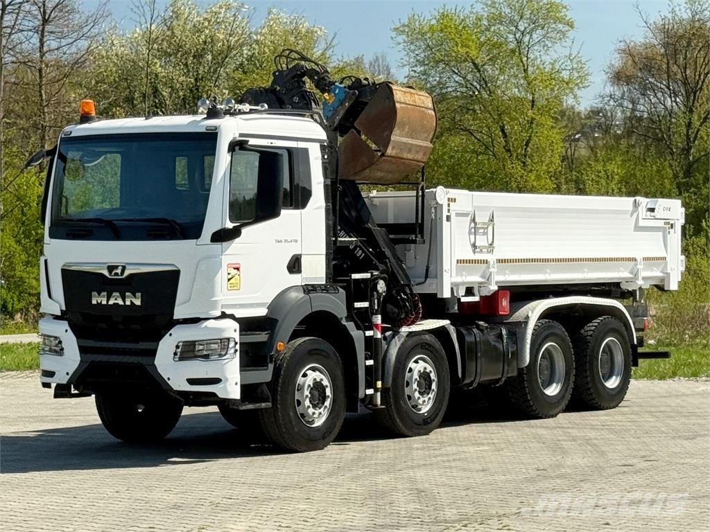MAN TGS 35.470 * KIPPER 5,10m + KRAN * TOPZUSTAND Camiões basculantes