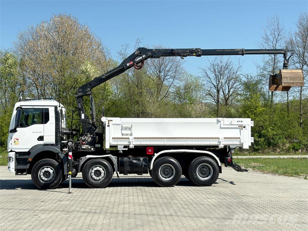 MAN TGS 35.470 * KIPPER 5,10m + KRAN * TOPZUSTAND Camiões basculantes