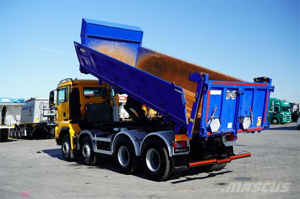 MAN TGS 35.500 / 8x4 / WYWROTKA / HYDROBURTA / BORDMAT Camion ribaltabili