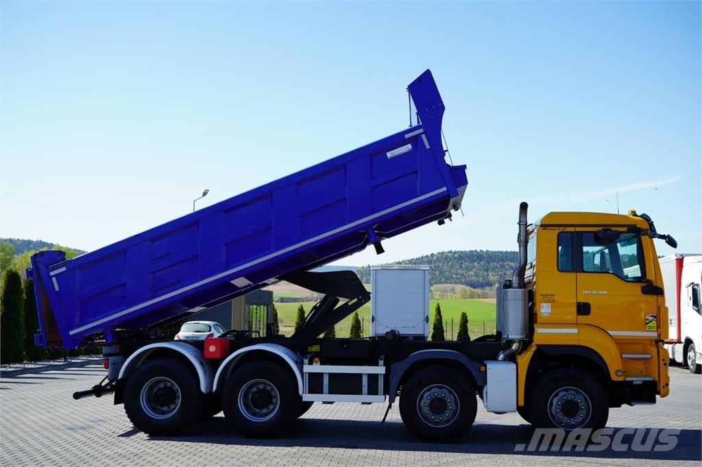 MAN TGS 35.500 / 8x4 / WYWROTKA / HYDROBURTA / BORDMAT Camion ribaltabili
