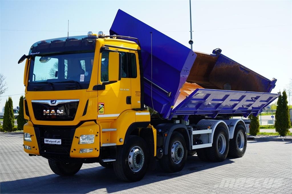 MAN TGS 35.500 / 8x4 / WYWROTKA / HYDROBURTA / BORDMAT Camion ribaltabili