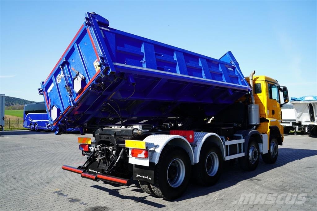 MAN TGS 35.500 / 8x4 / WYWROTKA / HYDROBURTA / BORDMAT Camion ribaltabili