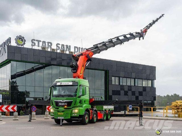 MAN TGS 35.500 8x4 Palfinger PK 135.002 TEC Crane Camioane platforma/prelata