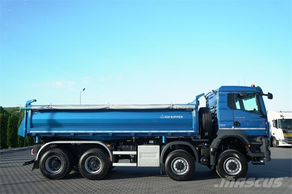 MAN TGS 41.480 / 8X8 / WYWROTKA 3 STRONNA / BORDMATIC Billenő teherautók