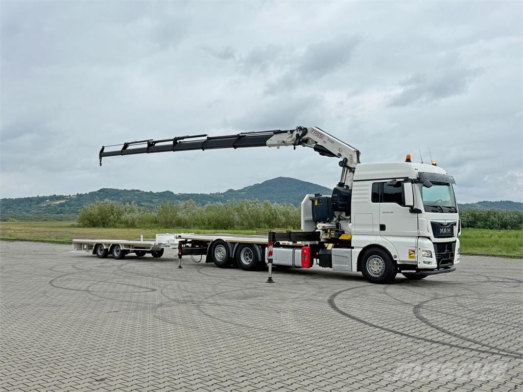 MAN TGX 26.440 * FASSI F455A.2.26E + FUNK + Anhänger Járműszállítók