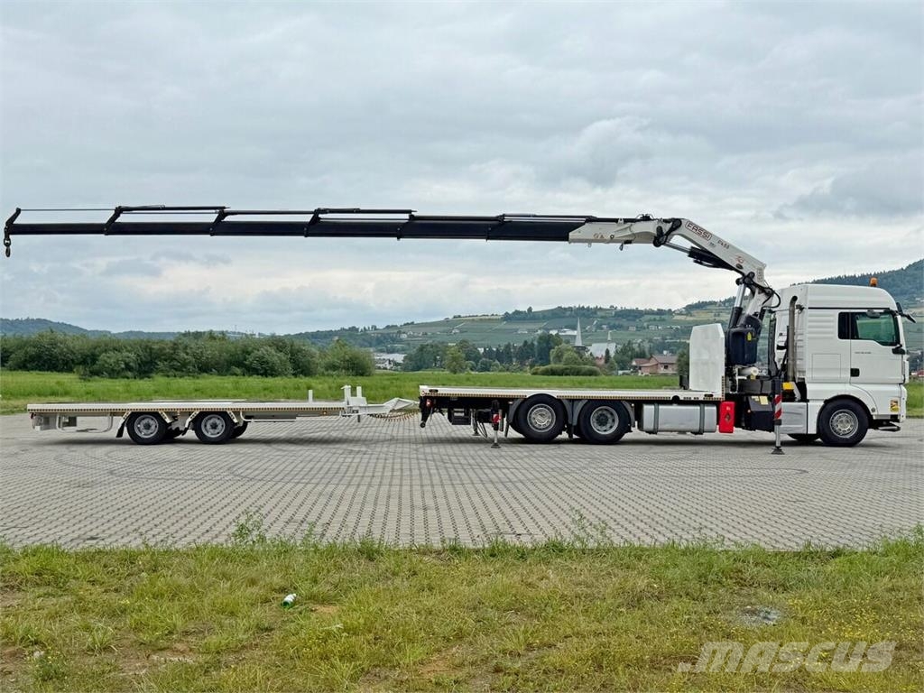 MAN TGX 26.440 * FASSI F455A.2.26E + FUNK + Anhänger Járműszállítók