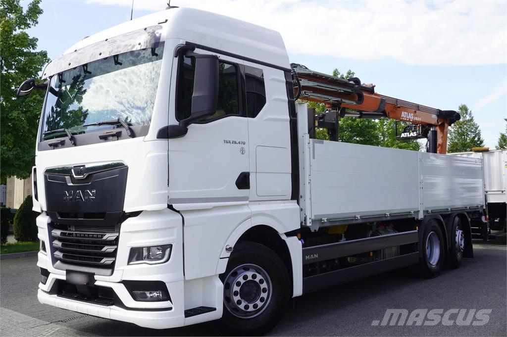 MAN TGX 26.470 6x2-4 / 30 tho. km!!! / Atlas 170.2vb-a Camiones plataforma